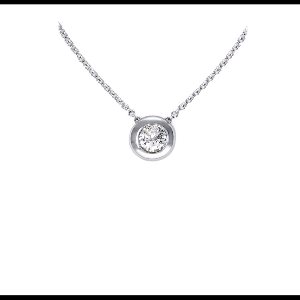 Quarter carat diamond solitaire necklace 14K gold